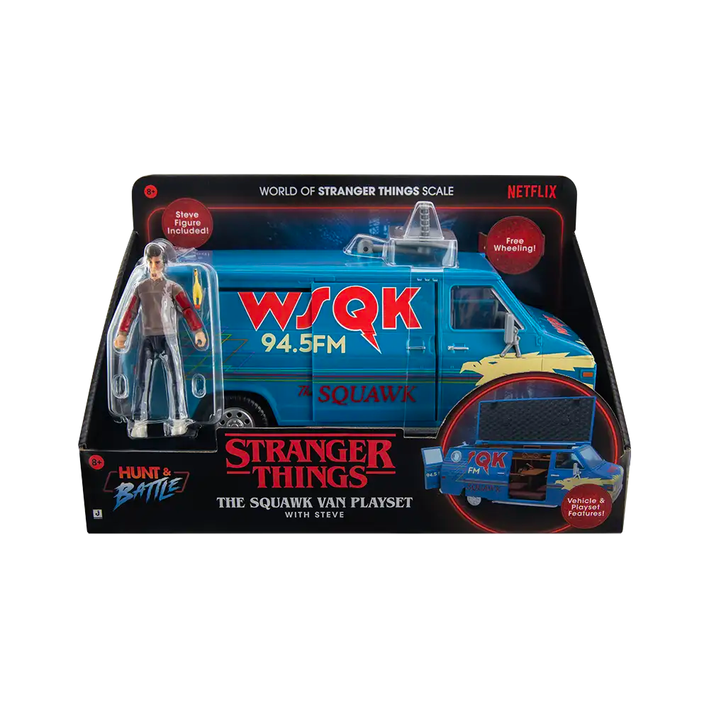 Stranger Things Squawk Van + Figura Steve Exclusivo