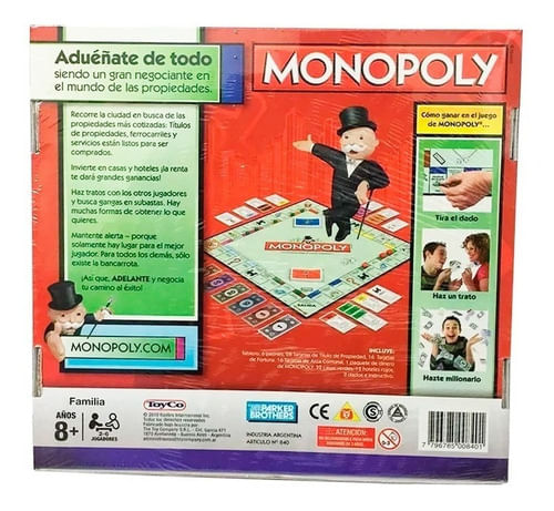 Juego De Mesa Monopoly Popular Familiar Hasbro
