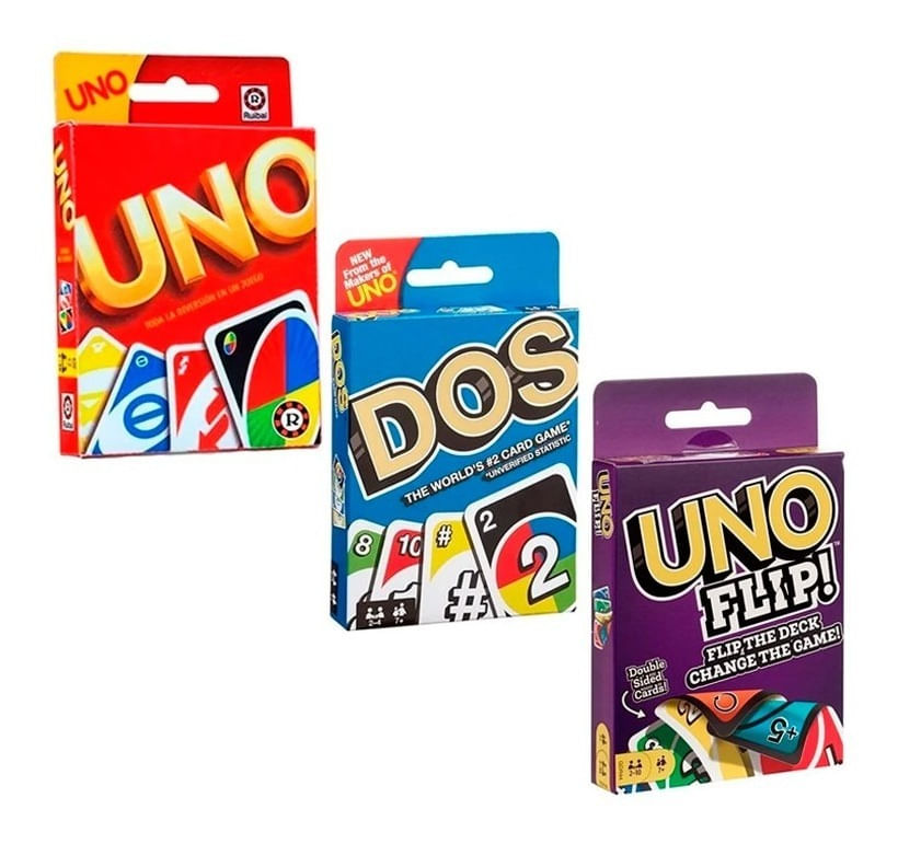 Combo Juegos De Cartas Uno Dos Uno Flip!