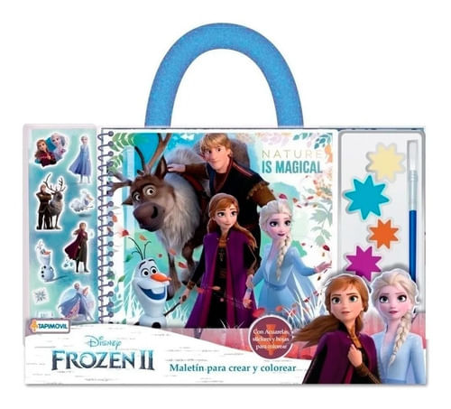 Frozen Maletín Set De Arte Acuarelas Dfz07885