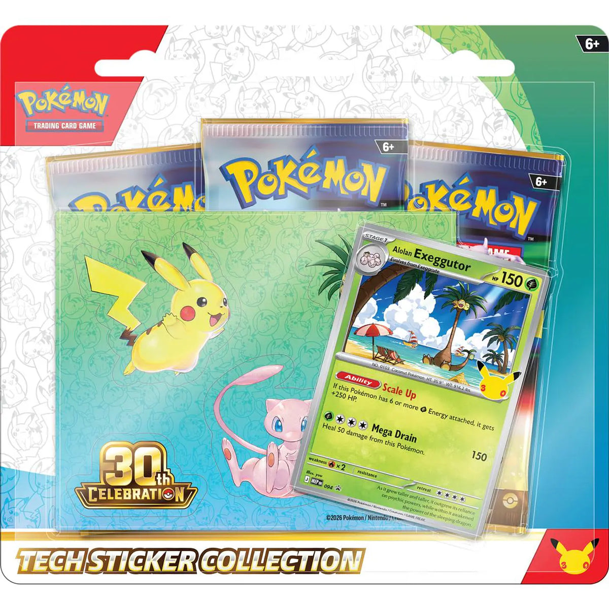 Pokemon Tcg: 30th Celebration Tech Sticker Collection Ingles 10-10449-120