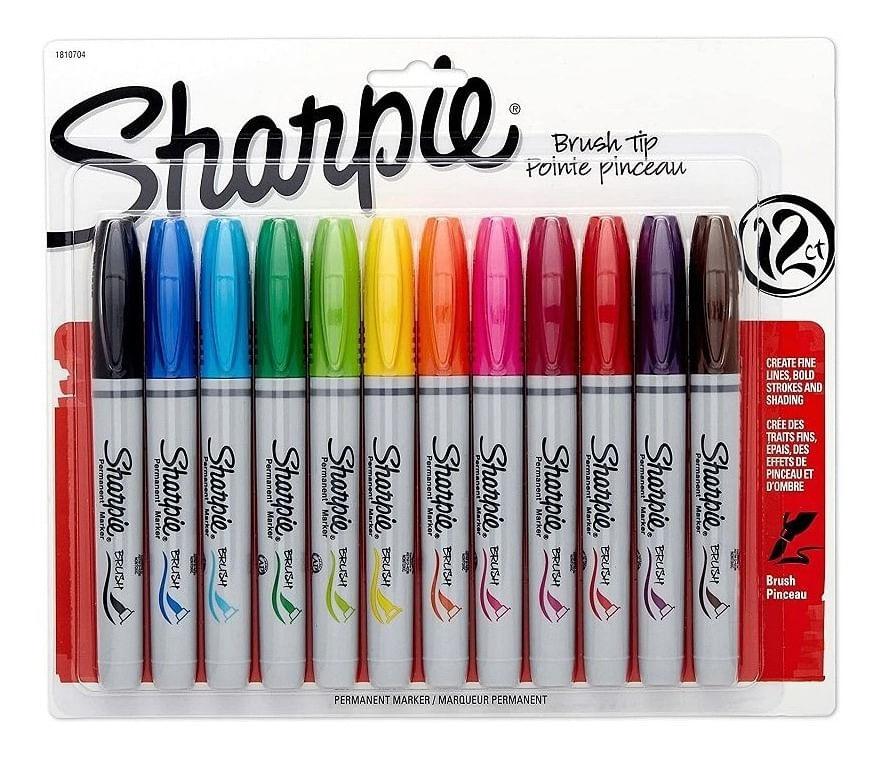 Sharpie Marcadores De Punta Pincel 12 Piezas 1810704