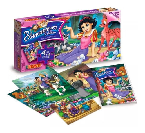 Puzzle Blancanieves Y Los 7 Enanitos 4 + 1 Duravit 46