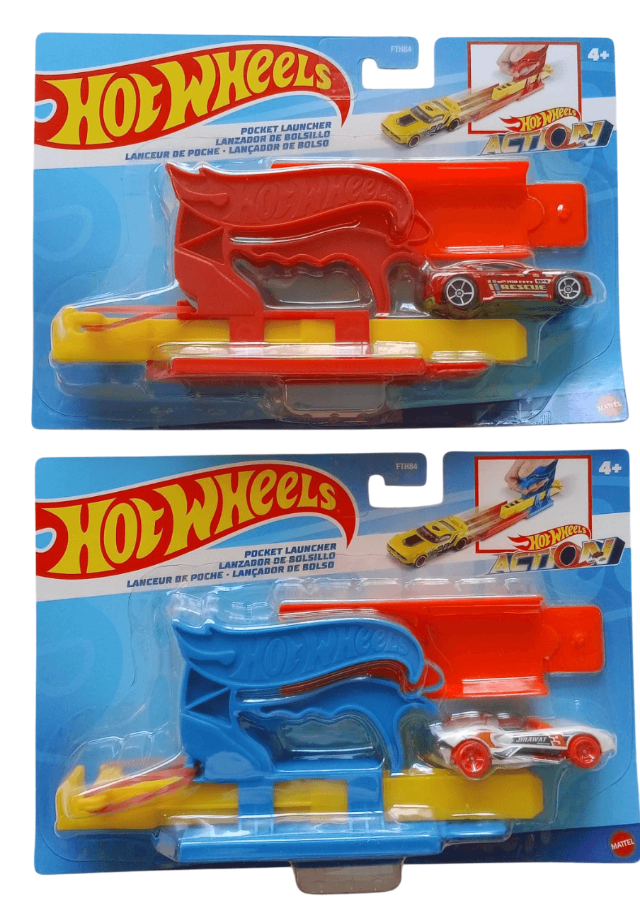 Hot Wheels Lanzador De Bolsillo Con Auto Fth84