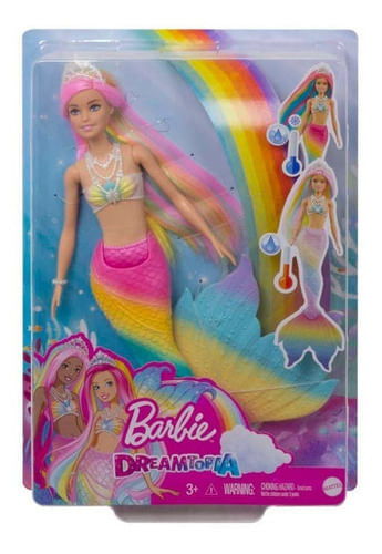 Barbie Dreamtopia Sirena Arcoíris Mágico Mattel Gtf89