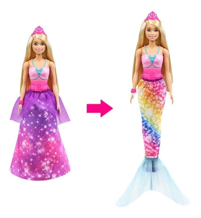 Barbie Muñeca Dreamtopia Princesa 2 En 1 Mattel Gtf92