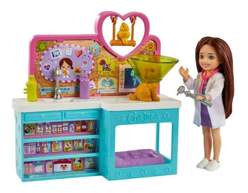 Muñeca Barbie Chelsea Veterinaria Hgt12 Mattel