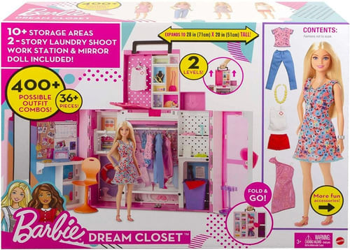 Muñeca Barbie Fashionista Armario De Ensueño Hgx57 Mattel