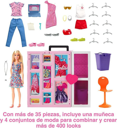 Muñeca Barbie Fashionista Armario De Ensueño Hgx57 Mattel
