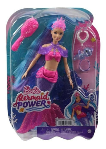 Muñeca Barbie Sirena Mermaid Power Malibu Hhg52 Mattel