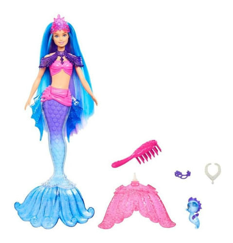 Muñeca Barbie Sirena Mermaid Power Malibu Hhg52 Mattel