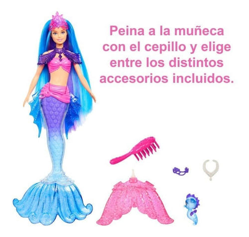 Muñeca Barbie Sirena Mermaid Power Malibu Hhg52 Mattel