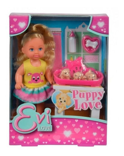 Muñeca Evi Amor De Cachorros 105733041