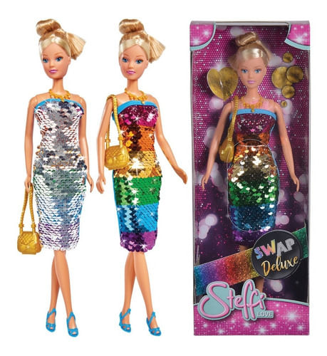 Muñeca Steffi Sl Swap Deluxe Vestido Lentejuelas 105733448