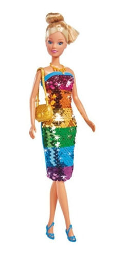 Muñeca Steffi Sl Swap Deluxe Vestido Lentejuelas 105733448