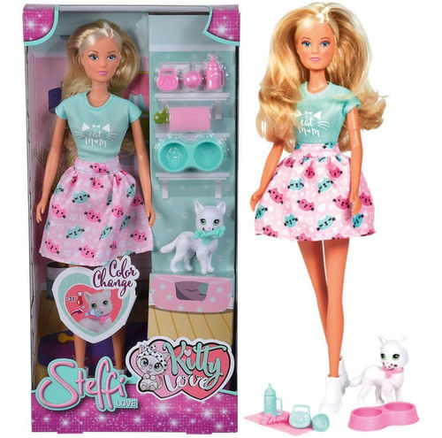 Muñeca Steffi Sl Con Mascota Kitty Love 105733489