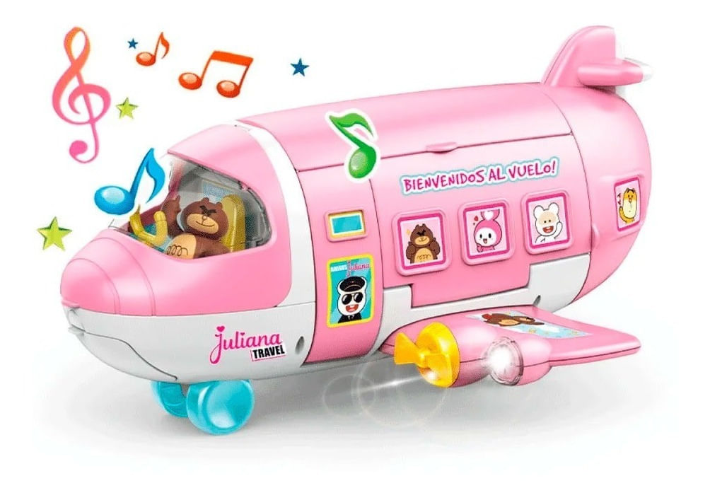 Juliana Travel Avión Jet Con Figuras Y Accesorios Sisjul033