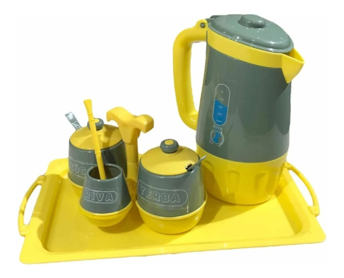 Juego De Mate Con Pava Eléctrica En Bandeja 104