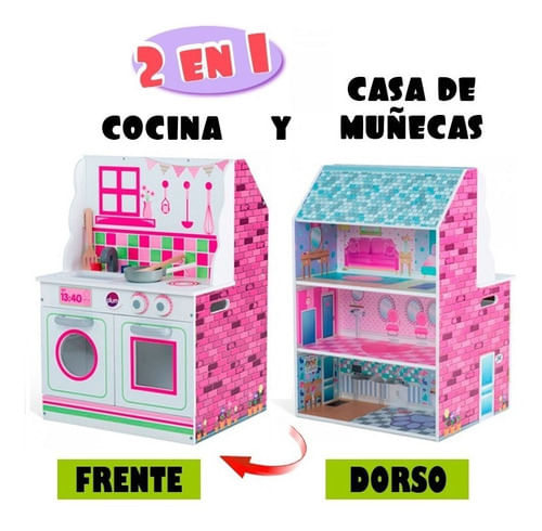 Casa De Muñecas Y Cocina 2 En 1 Plum 41070