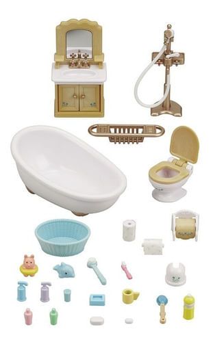 Sylvanian Set De Baño Country 25 Piezas 05286sy