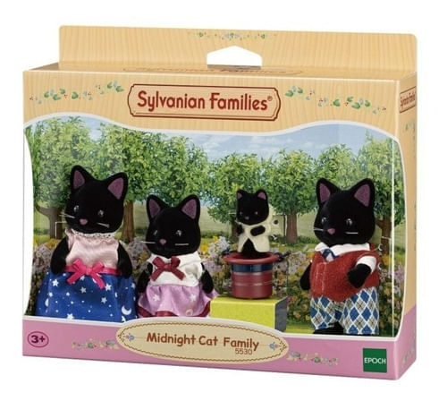 Sylvanian Familia De Gatos Negros 4 Figuras 05530sy