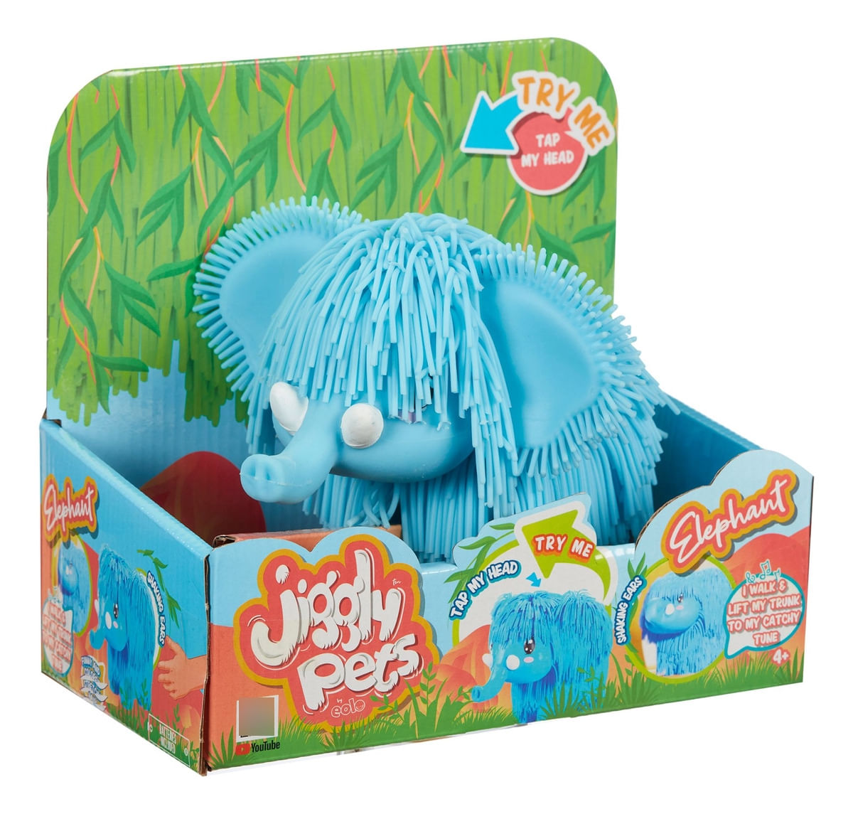 Peludito Shine Elefante Con Movimiento Y Sonido Jp009