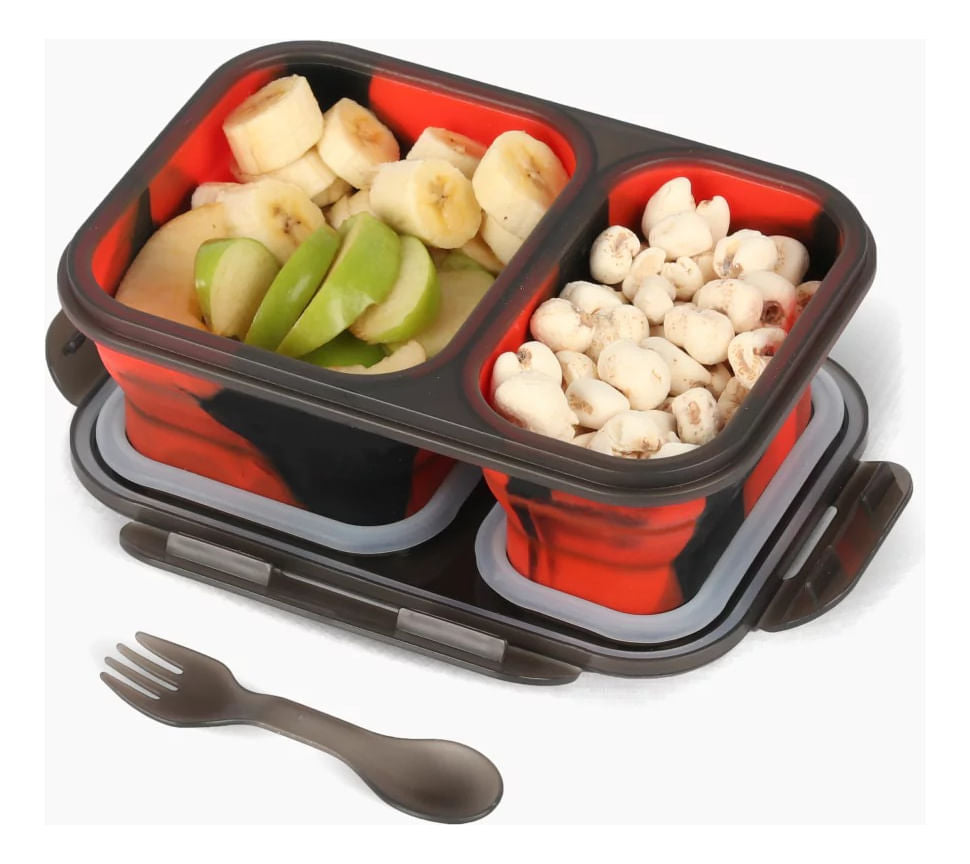 Footy Lunchera Plegable Con Dos Compartimentos Pelota Ts203