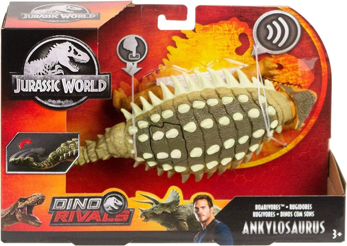 Jurassic World Ankylosaurus Ruge Y Golpea Mattel Hdx36