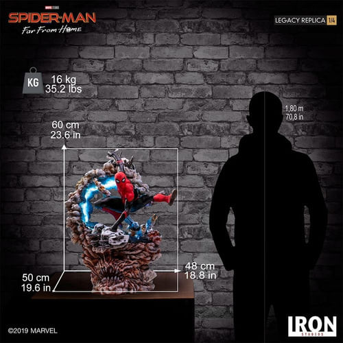 Figura Spiderman Far From Home Réplica 1:4 Iron Studios