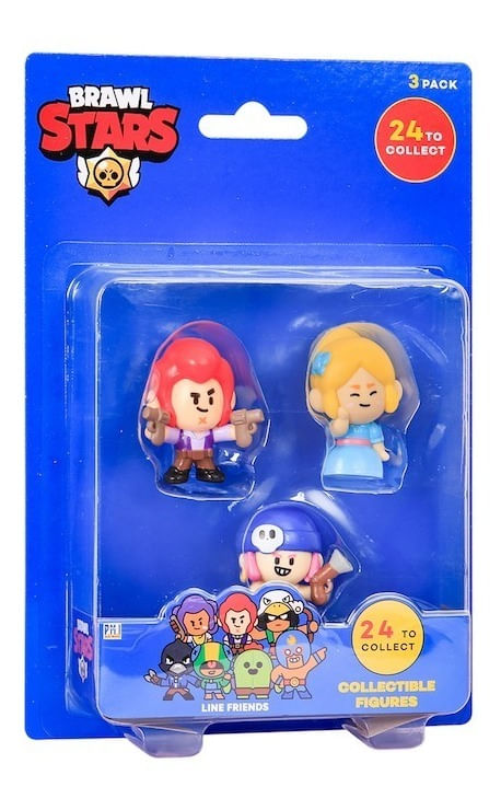 Brawl Stars Pack X3 Mini Figuras Articuladas 5cm Brw2020