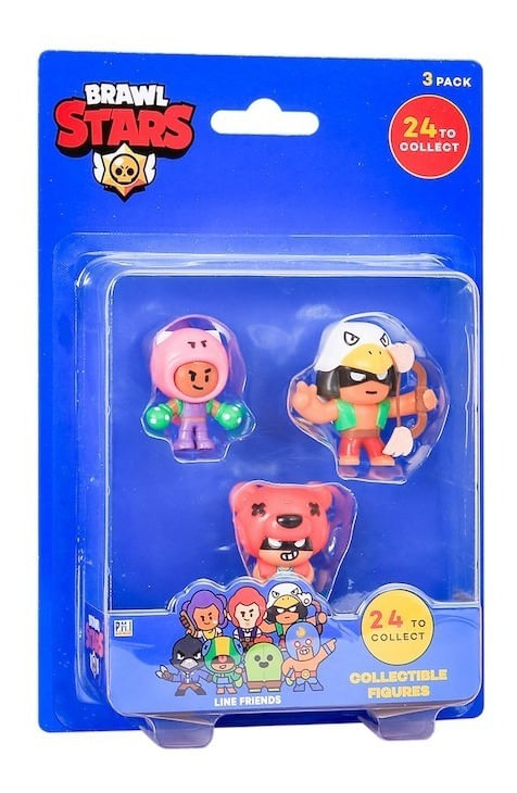 Brawl Stars Pack X3 Mini Figuras Articuladas 5cm Brw2020