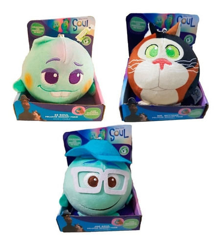 Combo X 3 Personajes Peluche Memory Foam Soul Mini 10cm 8515