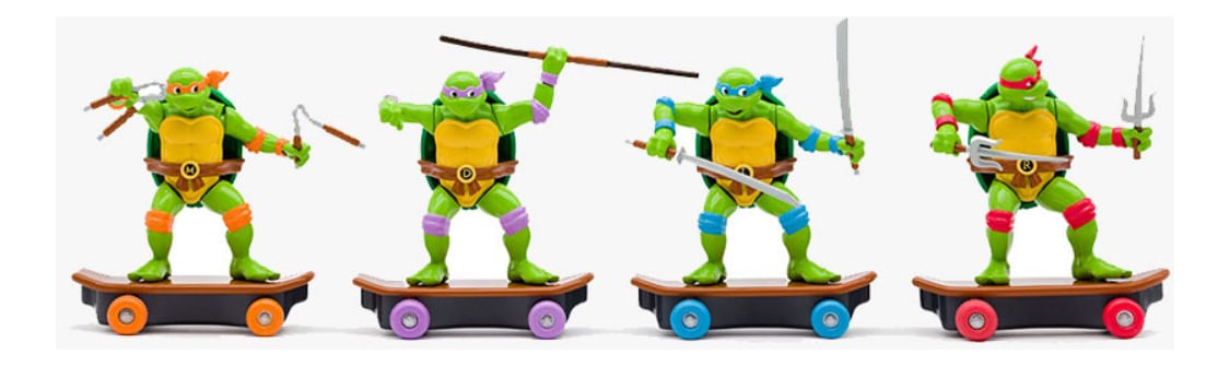 Tortugas Ninja Figura 10 Cm Sewer Shredders En Skate 71047