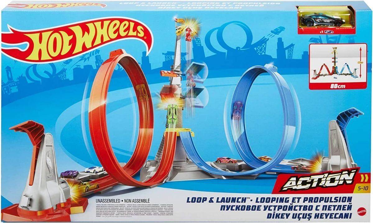 Hot Wheels Juego De Pistas Bucle Y Lanzamiento Grw39 Mattel