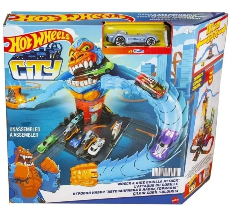 Hot Wheels City Pista Gorilla Attack Hdr30 Mattel