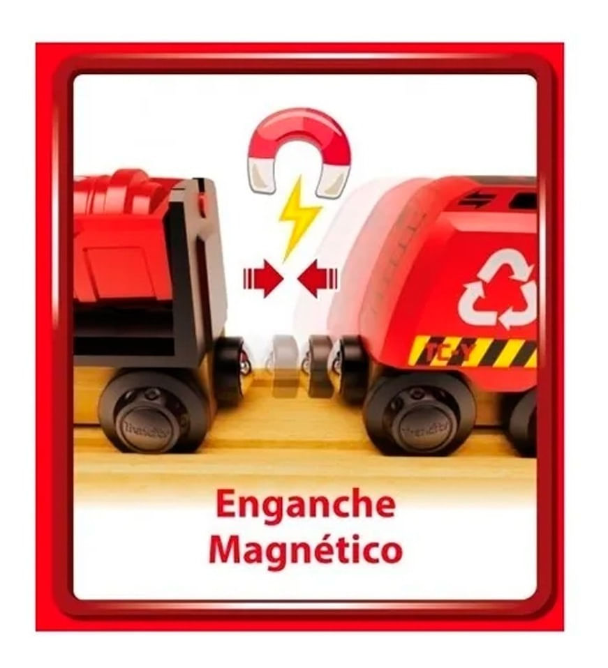 Trencity Vagón Porta Container De Madera