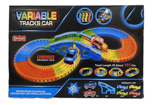Pista Flexible 125 Pcs Con 1 Auto Luminoso 1728486