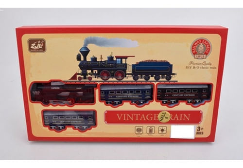 Pista De Trenes Vintage con luz Y Sonido 18 Ps 1880149