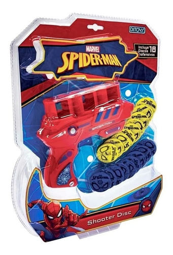 Pistola Lanza Discos Spiderman Shotter Disc 18 Discos 2363