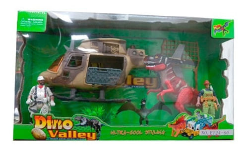 Set Valle Dinosaurio con Helicóptero 1035578