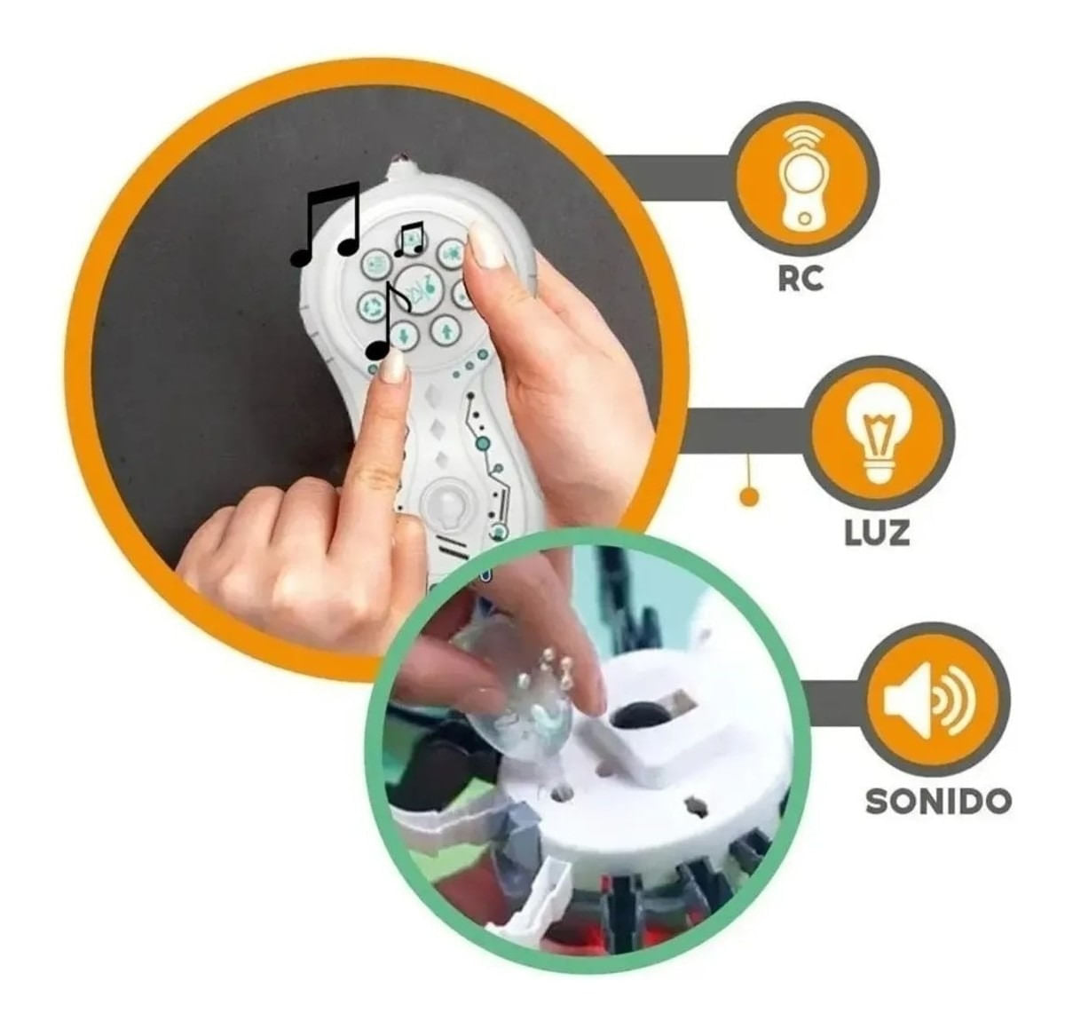 Araña Robótica Spid Fire Con Luz Y Sonido Ik0273
