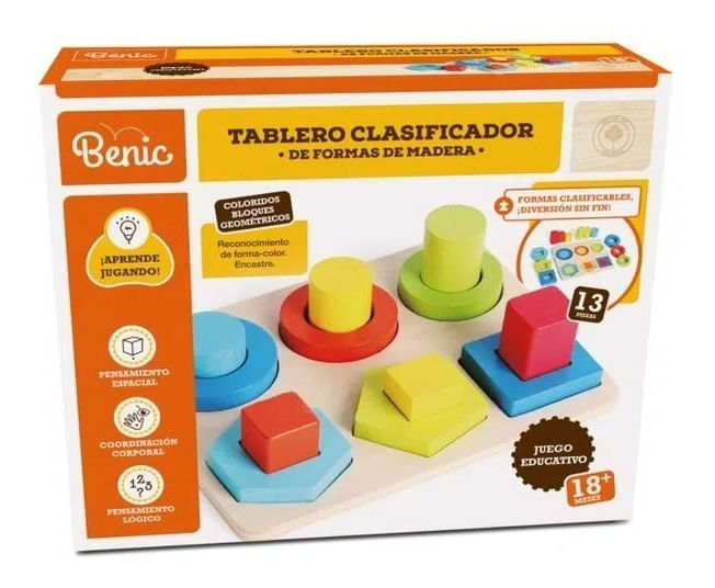 Benic Tablero Didactico De Encastre De Madera Be09 Shine