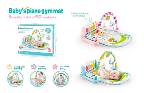 Gimnasio Para Bebe con manta Piano Luz Y Sonido Verde 1700156