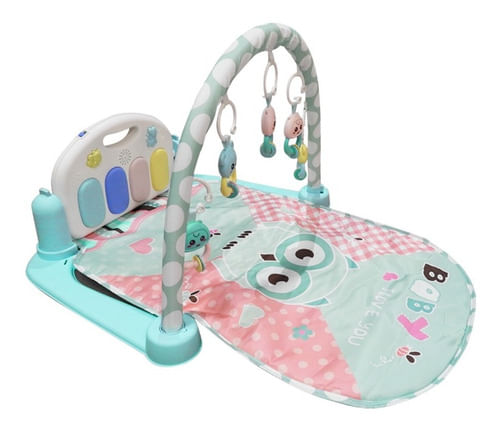 Gimnasio Para Bebe con manta Y Piano Luz Y Sonido Rosa 1700157