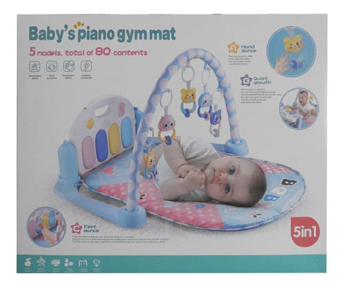 Gimnasio Para Bebe con manta Y Piano Luz Y Sonido Rosa 1700157