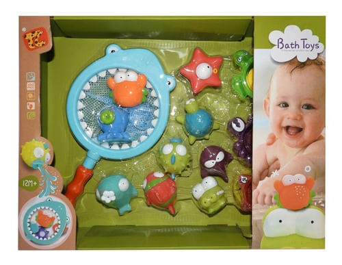 Juego De Baño Con 9 Figuras Lanza Agua 1706869