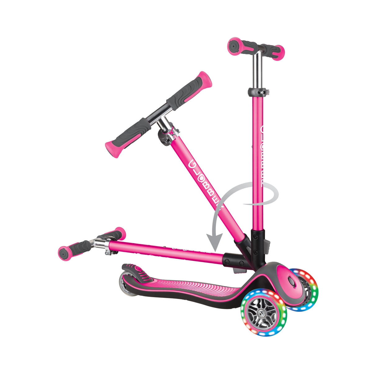 Globber Monopatin Elite Deluxe Lights Deep Pink 444-410