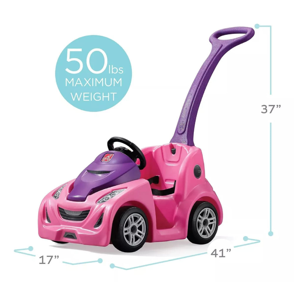 Auto buggy rosa con manija 775600