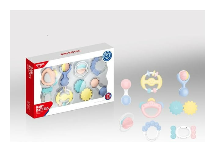 Set Bebe Sonajeros Y Mordillos 8 Piezas 1801044 Huanger