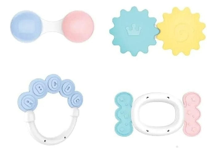 Set Bebe Sonajeros Y Mordillos 4 Piezas 1813110 Huanger